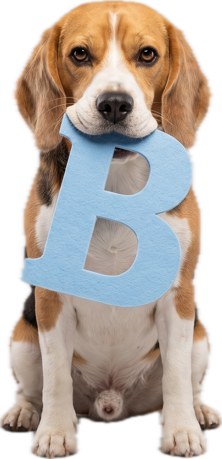 Hond met de letter B