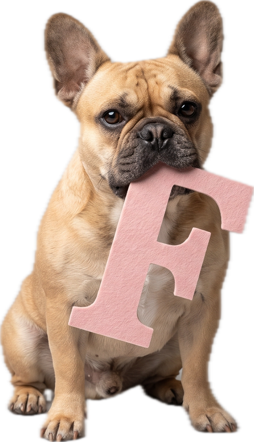 Hond met de letter F