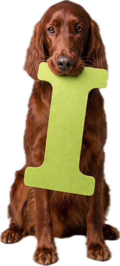 Hond met de letter I