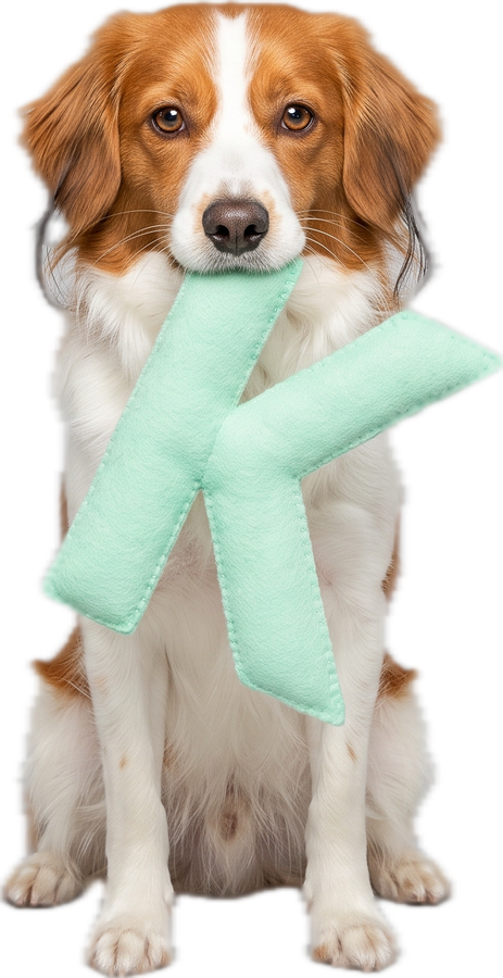 Hond met de letter K