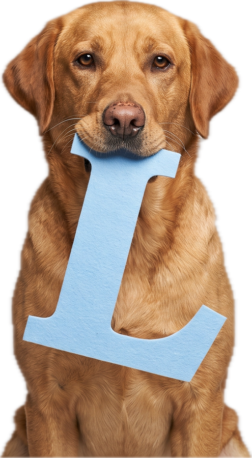 Hond met de letter L