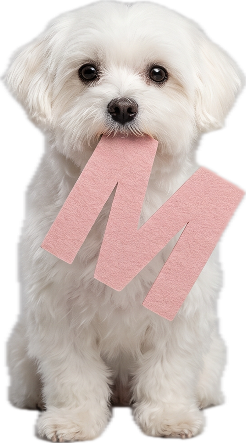 Hond met de letter M
