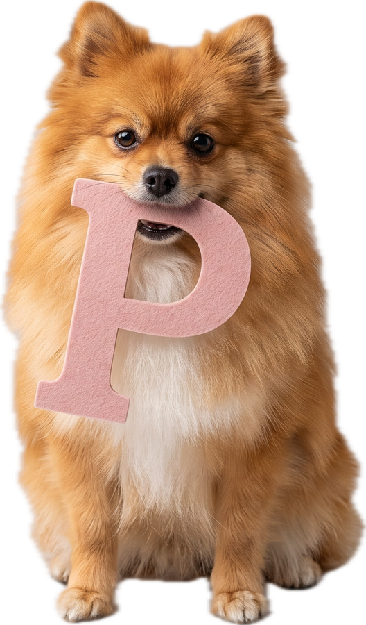 Hond met de letter P