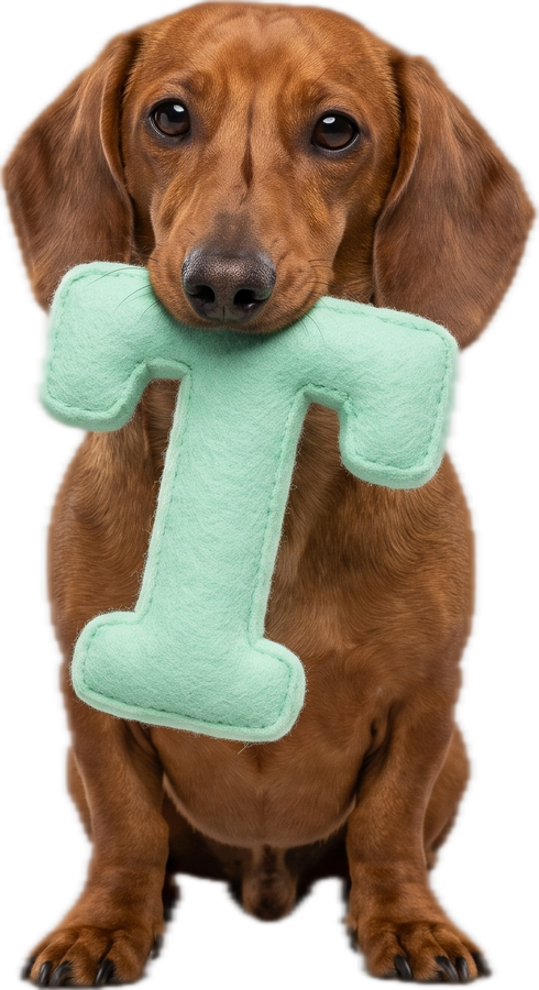 Hond met de letter T