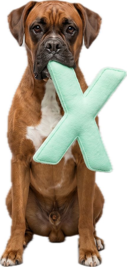 Hond met de letter X