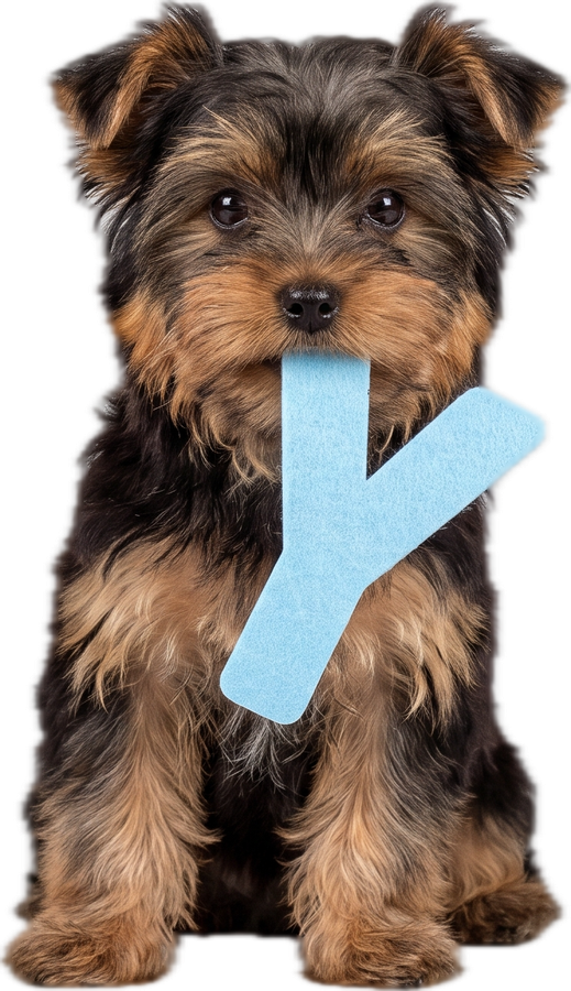 Hond met de letter Y